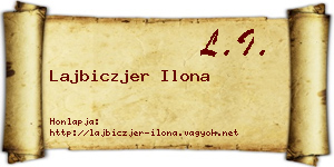 Lajbiczjer Ilona névjegykártya